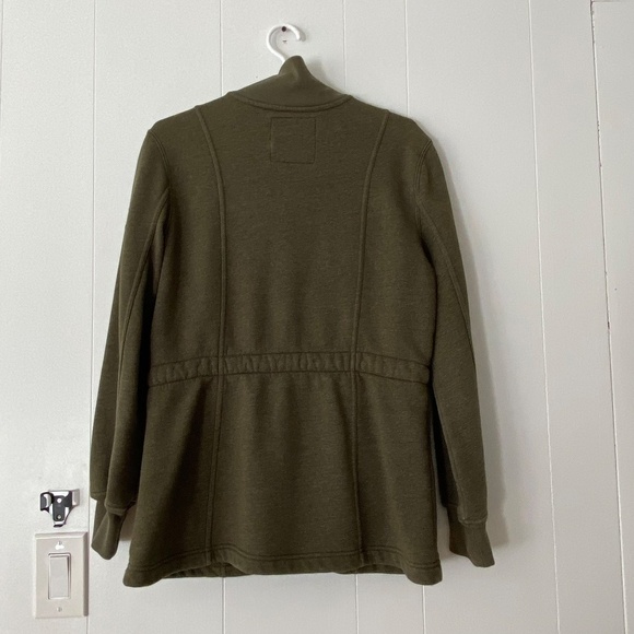 Beaver Canoe green full zip cotton blend jacket with drawstring waist size L - Picture 6 of 15